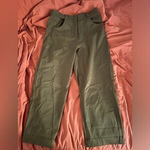Frank And Oak Alice High Rise Straight Fit Trousers Size 14